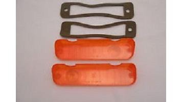 1964 Chrysler, Park Light Lenses with Gaskets Amber - Set