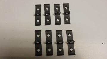 1970 Cuda, Red Grille Bar Clips - Set