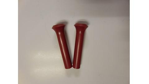 Mopar Door Lock Knobs Red - Pair