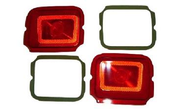 1964 Dodge 330, 440, Polara, Taillight Lenses & Gaskets - Pair