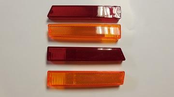 70-71 Dart Mopar, Side Marker Reflector Lenses, Red & Amber - Set