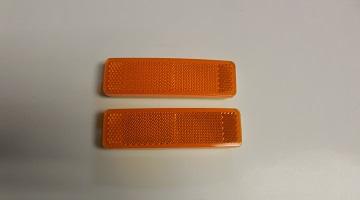 1969 Except C-STW Mopar, Front Side Marker Reflector Lenses- Amber- Pair