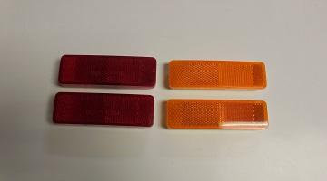 1969 Dart, Side Marker Reflector Lenses Red and Amber - Set