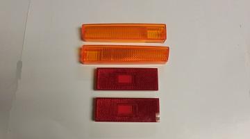 1971 Demon, Side Marker Reflector Lenses Red and Amber - Set