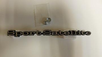 1969 Sport Satellite B-Body, Rear Finish Panel Emblem