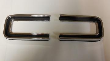 66-67 Charger Mopar, C Trim Taillight Bezels with Rubber Seals - Pair