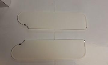 65-70 Dodge A100 Van Truck Sun Visors White