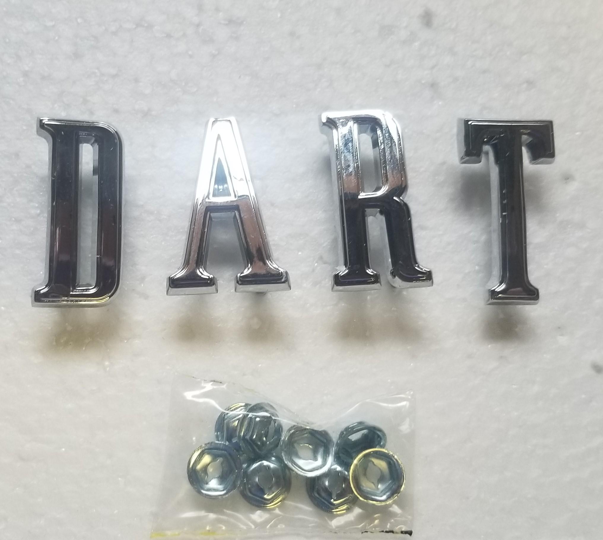 67-68 Dart Emblems Quarter Panel Letters