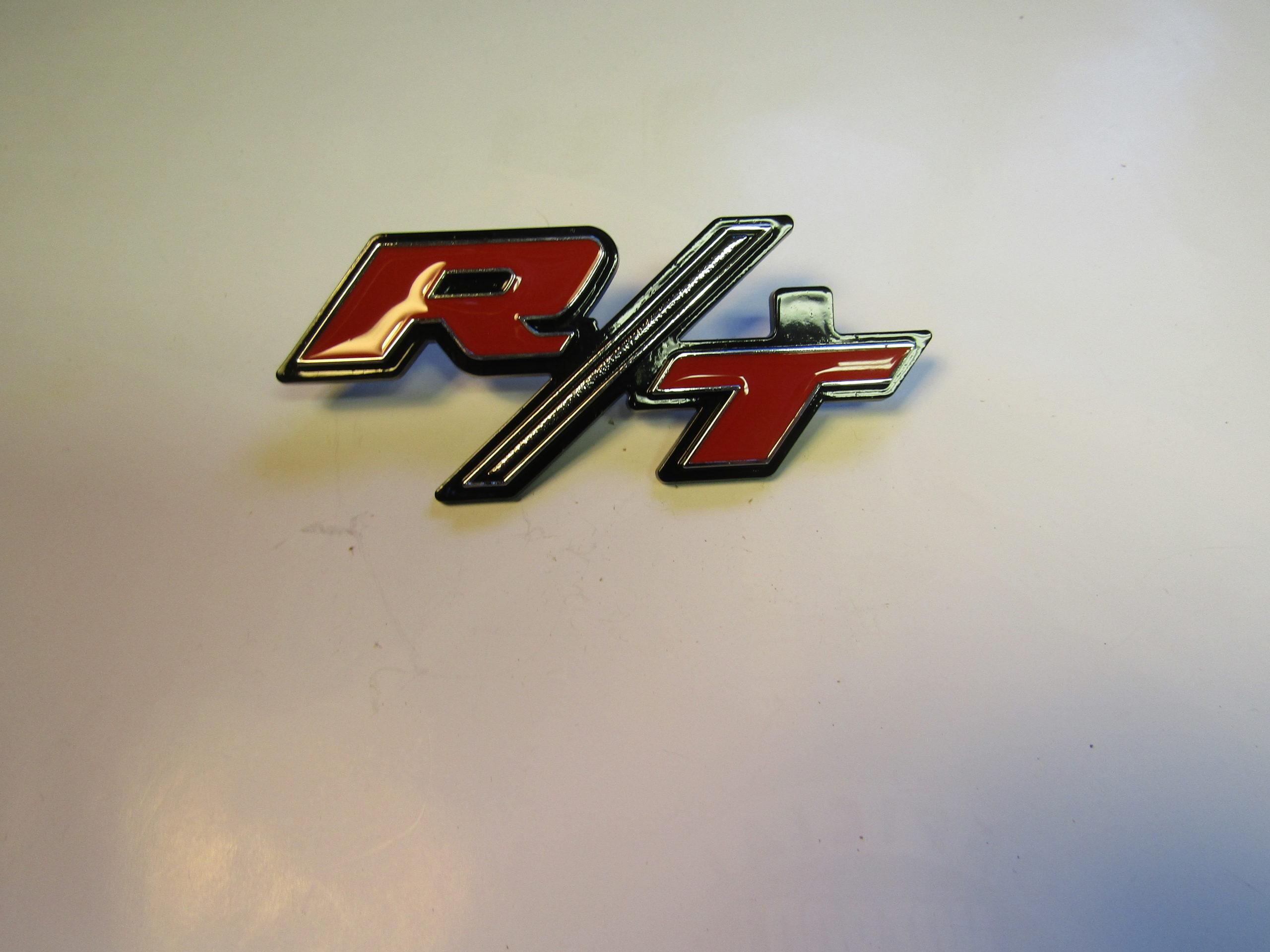 1968 Charger RT Headlight Door Grille "R/T" Emblem each