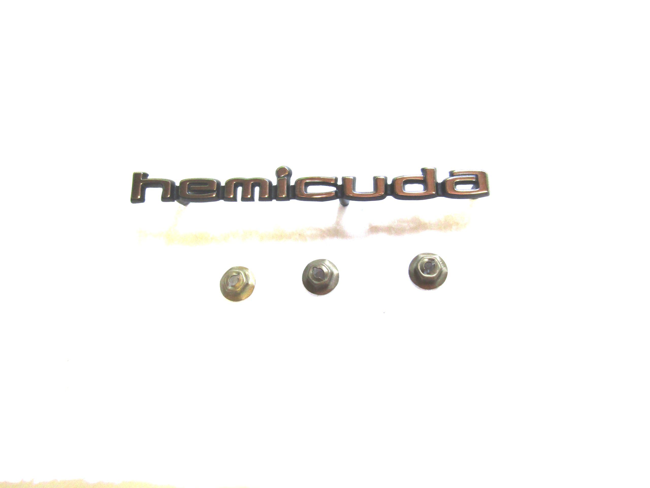 70-71 Hemi Cuda Shaker Hood Emblem Polished