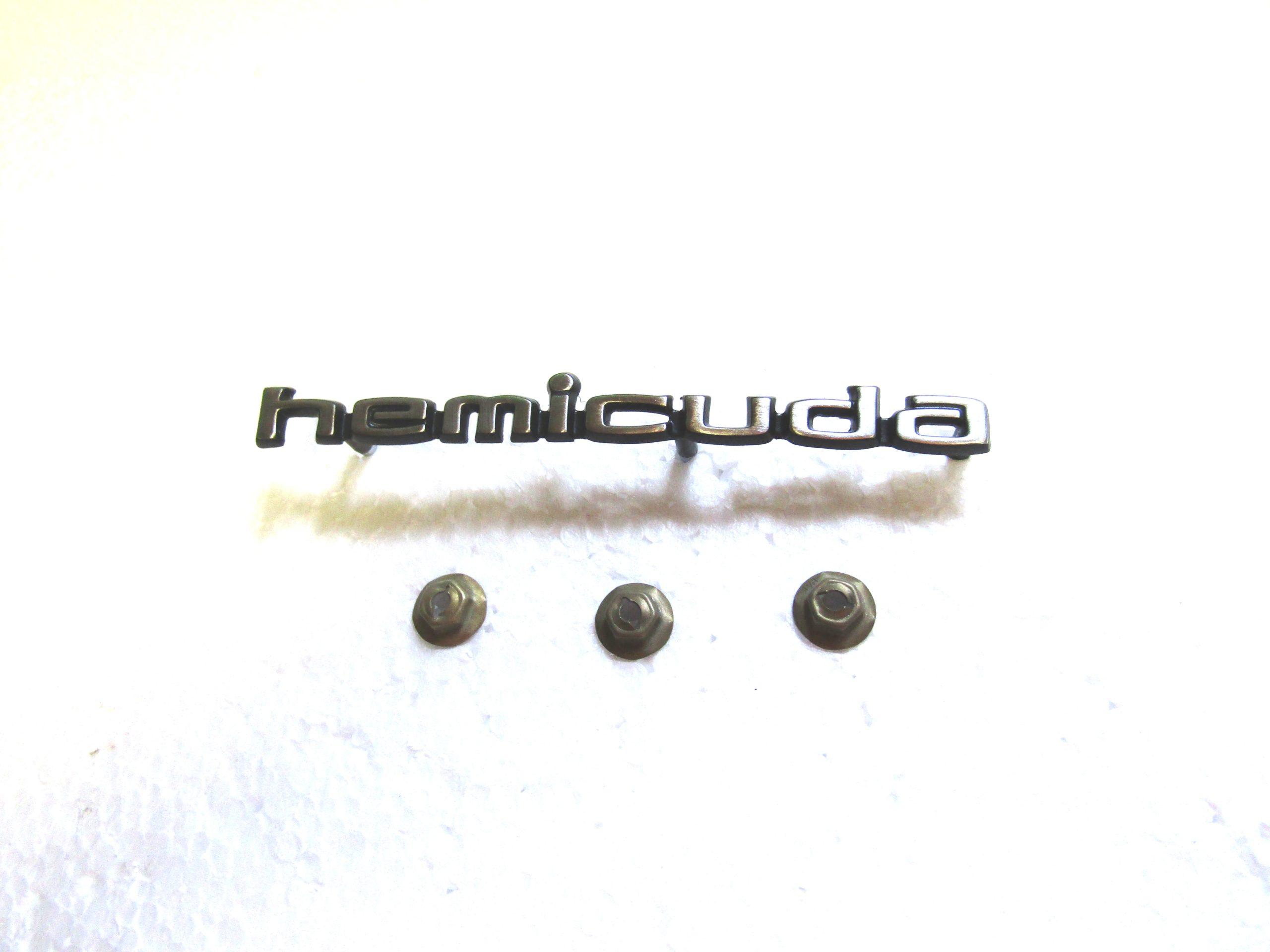 70-71 Hemi Cuda Shaker Hood Emblem Brushed