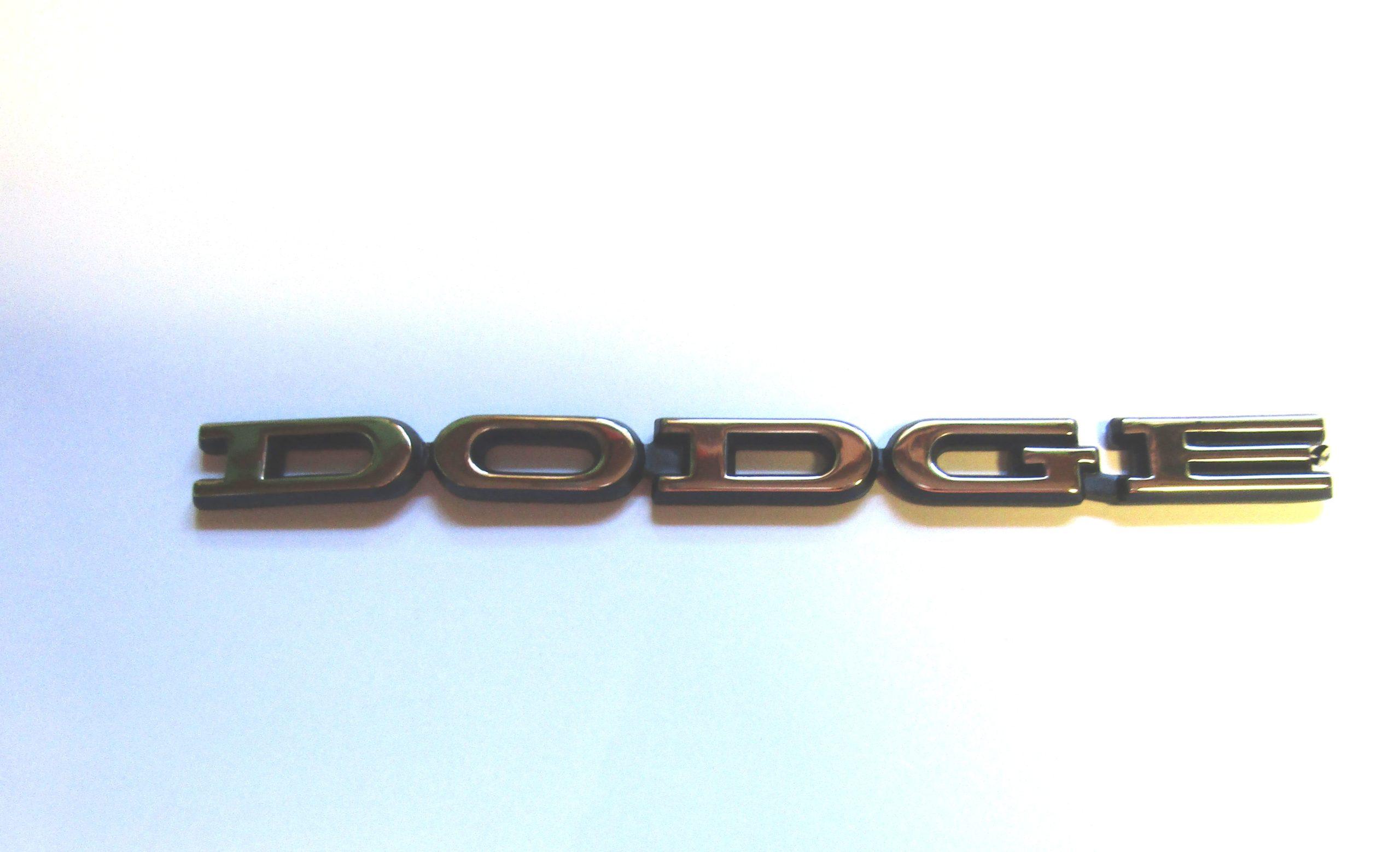 72-74 Dart "DODGE" Hood Trunk Emblem