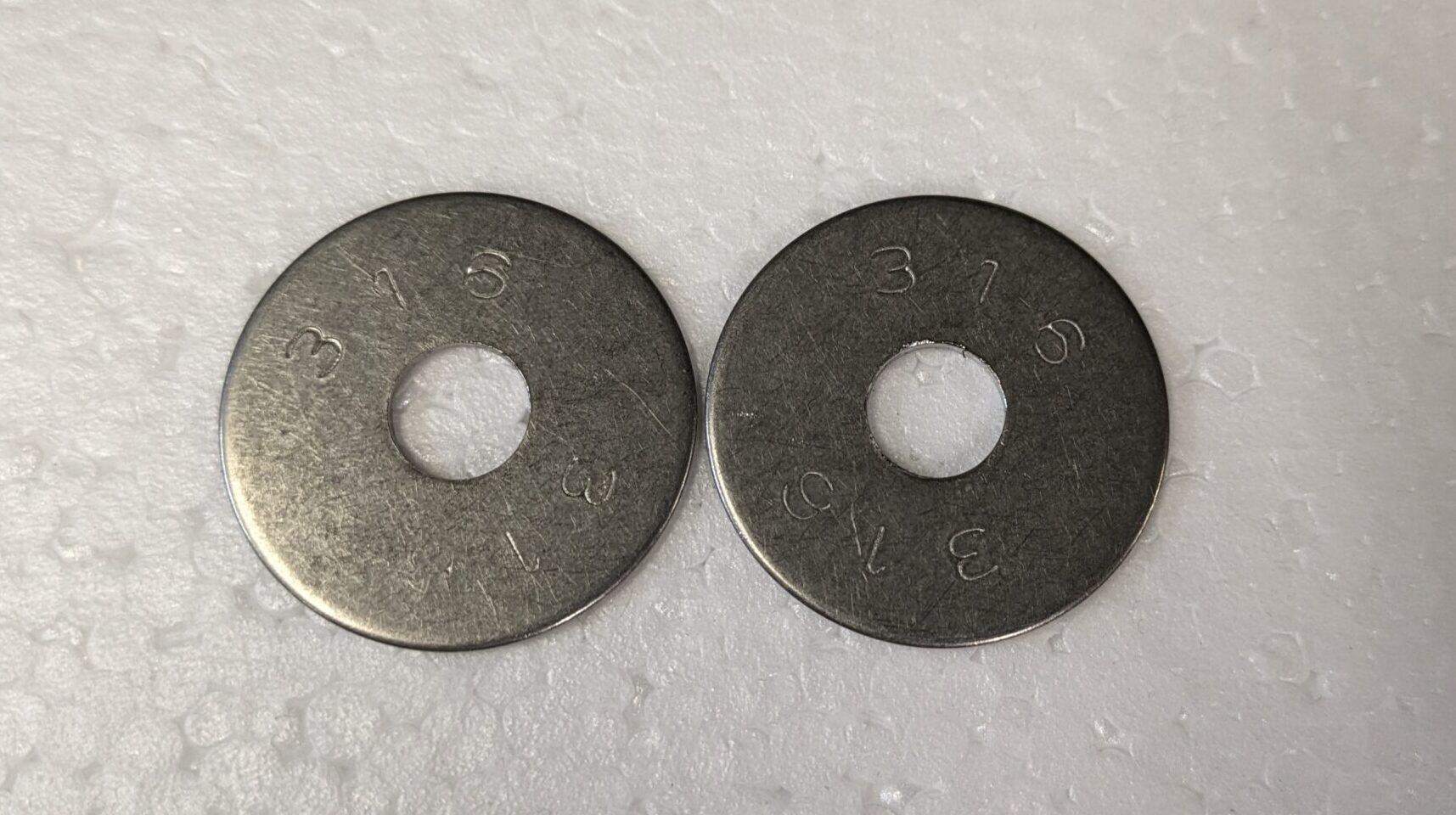 67-76 A 71-74 B & C 70-74 E Body Door Latch Striker Spacers Pair