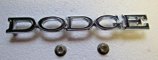 1969 Dart Trunk Lid Emblem "DODGE"