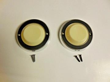 64-67 Mopar Courtesy Light Lenses And Bezels Set