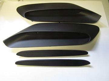 70-74 Cuda Hood Scoops With Inserts And Gaskets Set