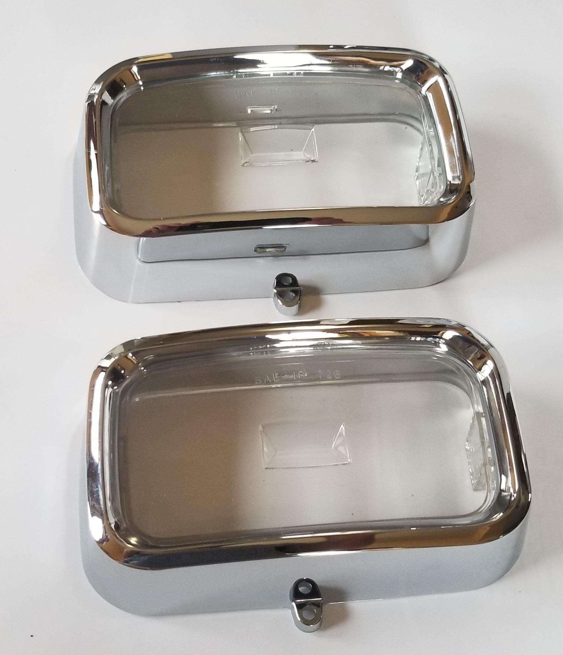 72-74 Cuda Barracuda, Park Light Lenses with Bezels - Set
