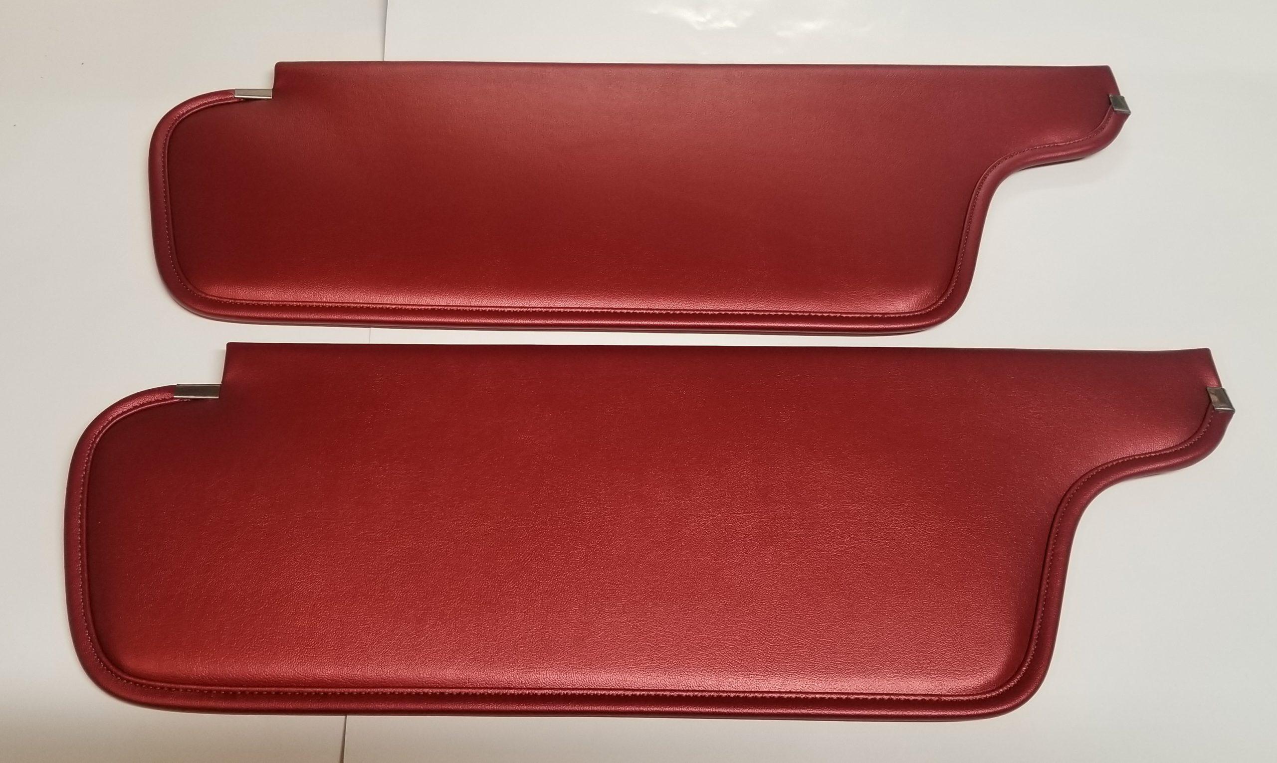 66-68 B & A-Body Charger Roadrunner GTX Coronet Dart Barracuda Sun Visors Metalic Red Pair