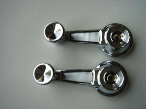 63-66 A B C-Body Except Charger Quarter Window Cranks Short Handle- Mopar Pair