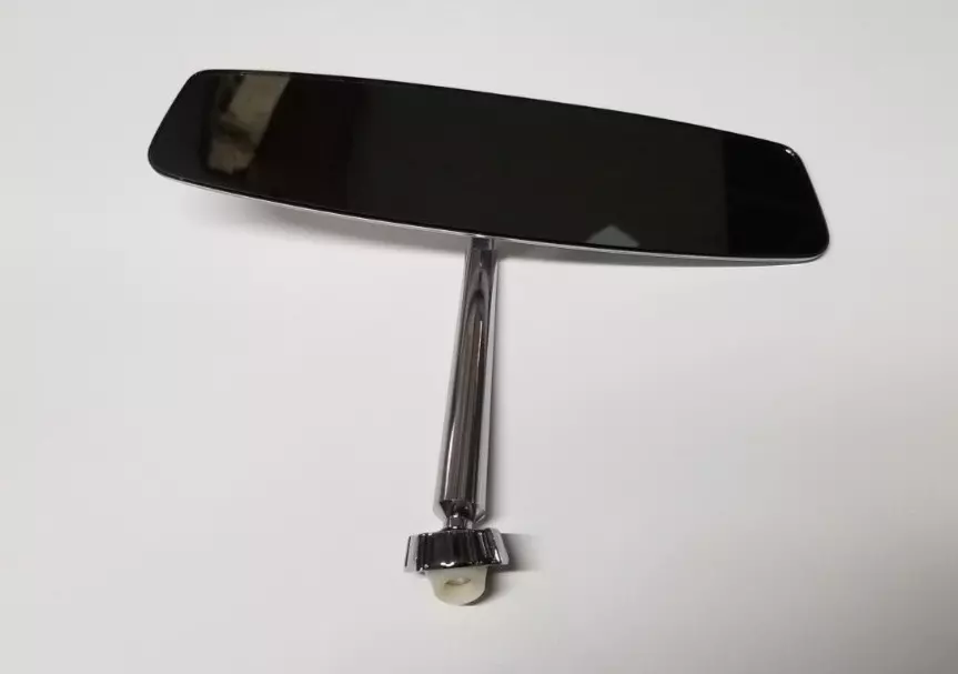 57 58 59 Dodge Plymouth Rear View Mirror Head Shaft and Bezel Standard Head