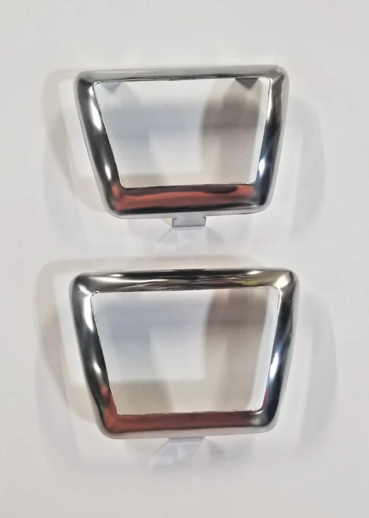 70-72 Mopar, Clutch Brake Pedal Bezels, Stainless Steel - Pair