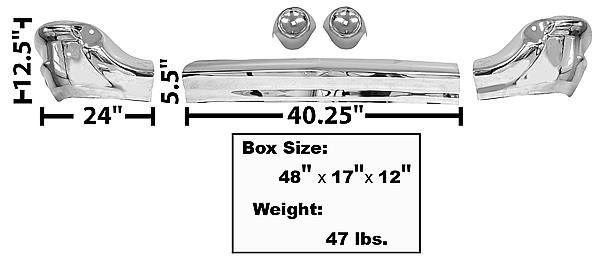 1957 Chevrolet Chevrolet Front Bumper Assembly - 5 Pcs