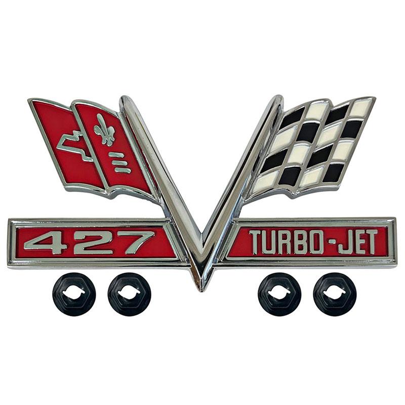 1965-67 Chevrolet Chevelle Emblem Fender 427 V Flag