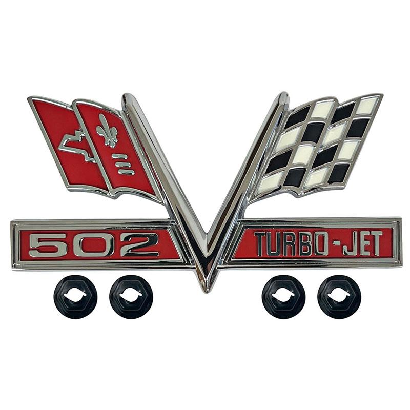 1966-72 Chevrolet Chevelle Emblem Fender 502 V Flag