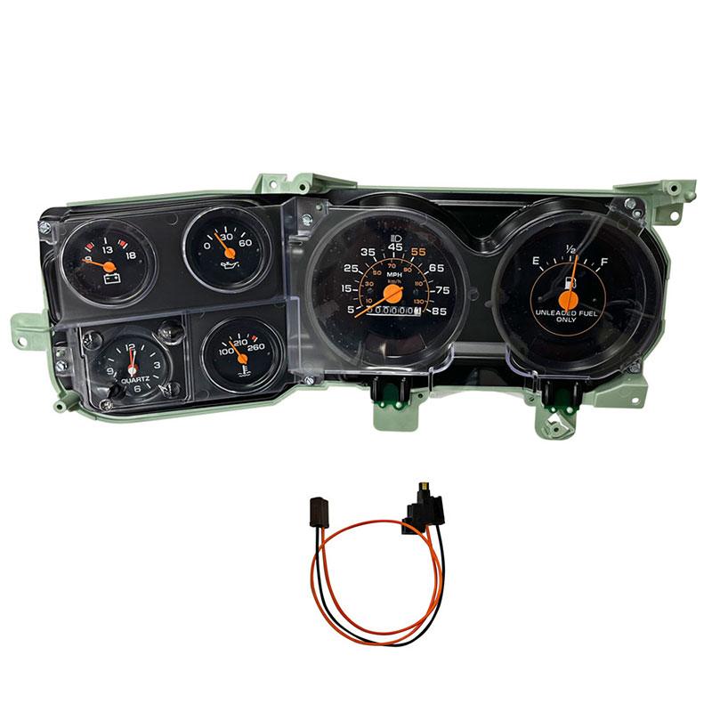1981-87 Chevrolet Truck Dash Cluster Assembly with clock