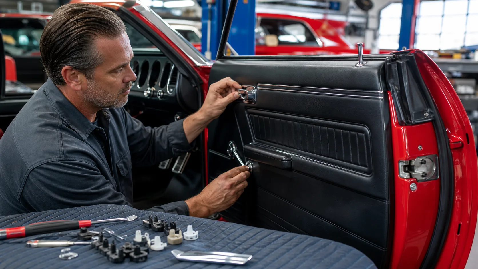 Guide to Checking Door Panel Hardware on Classic Muscle Cars
