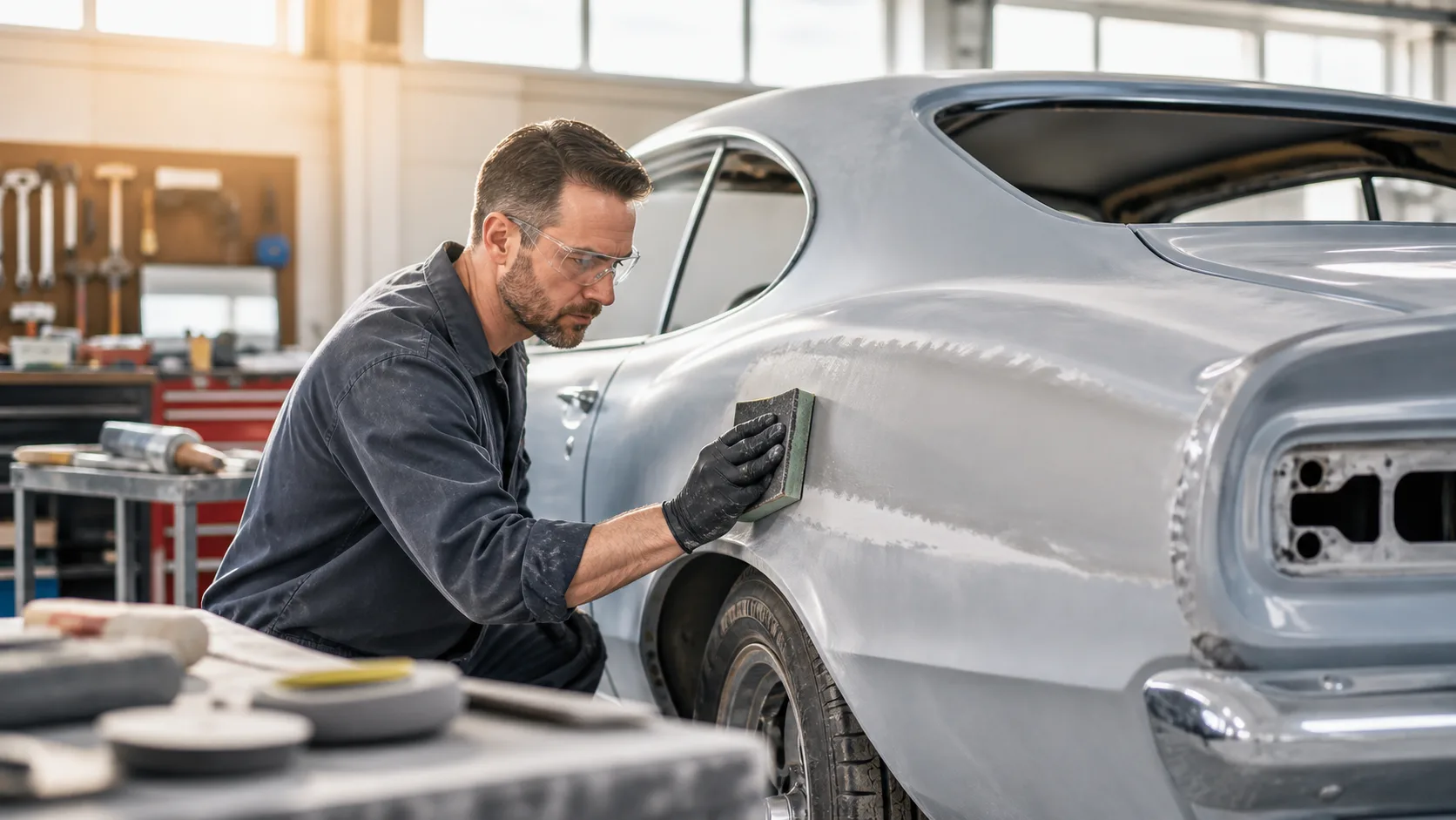How to Smooth Out Quarter Panel Welds Before Coating